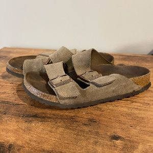Birkenstock Arizona Suede Soft Footbed Sandals